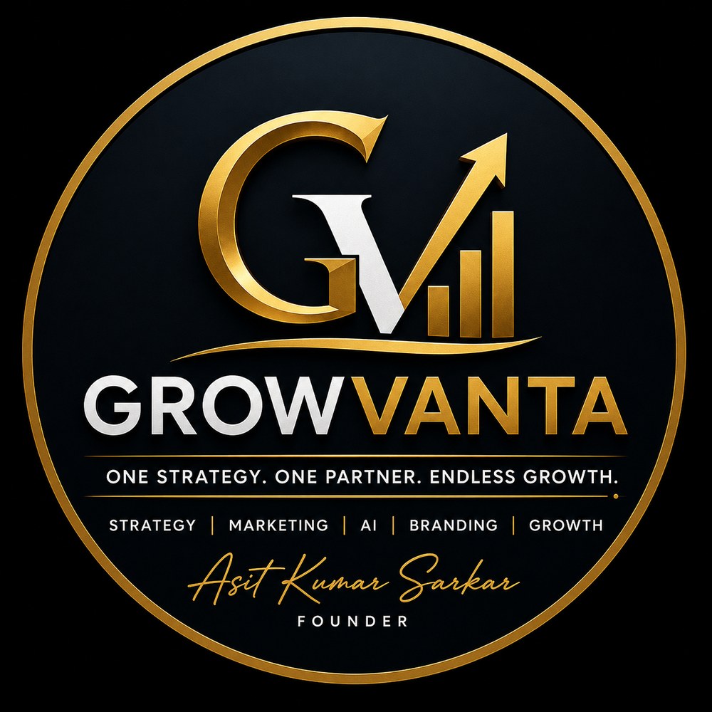 GrowVanta brand identity poster