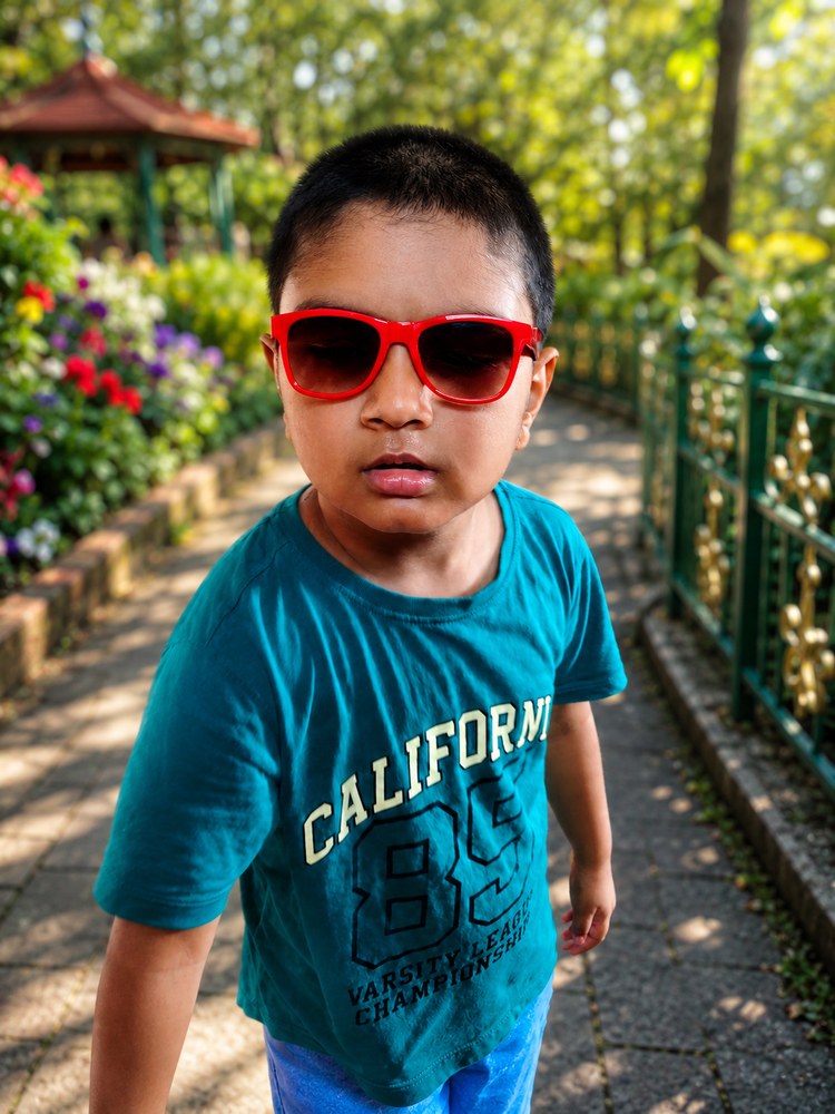 Portrait photo, digitally remixed